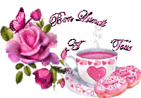 Gif animé Bon lundi rose